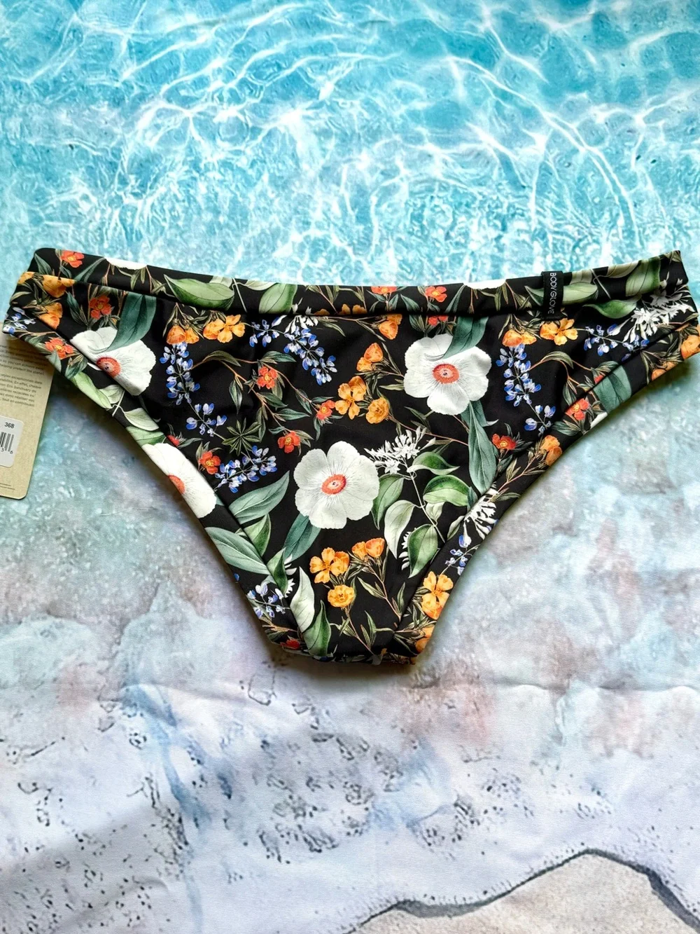 Body Glove Inflorescence Audrey Low-Rise Bikini Bottom Black Floral Size Large - Picture 4 of 8